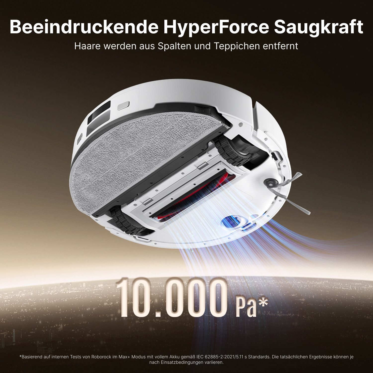 Roborock Saugroboter mit Wischfunktion roborock Q10 PF+, 10.000 Pa HyperForce Saugkraft weiß