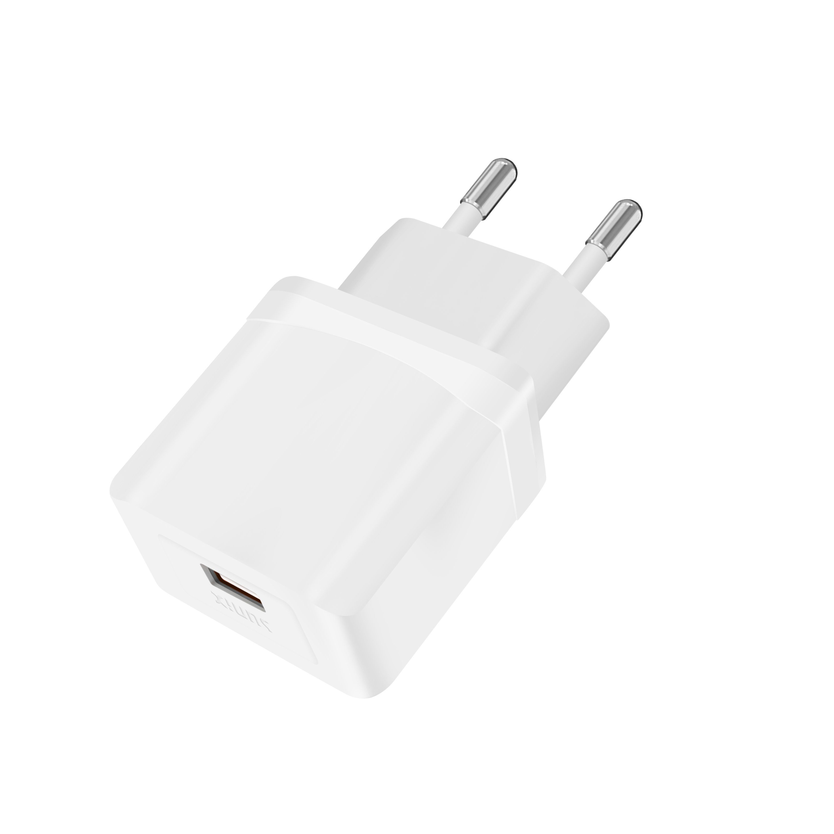 2A USB Travel Charger Reiseladegerät Netzteil + 1 Meter USB-C weiß Smartphone-Ladegerät