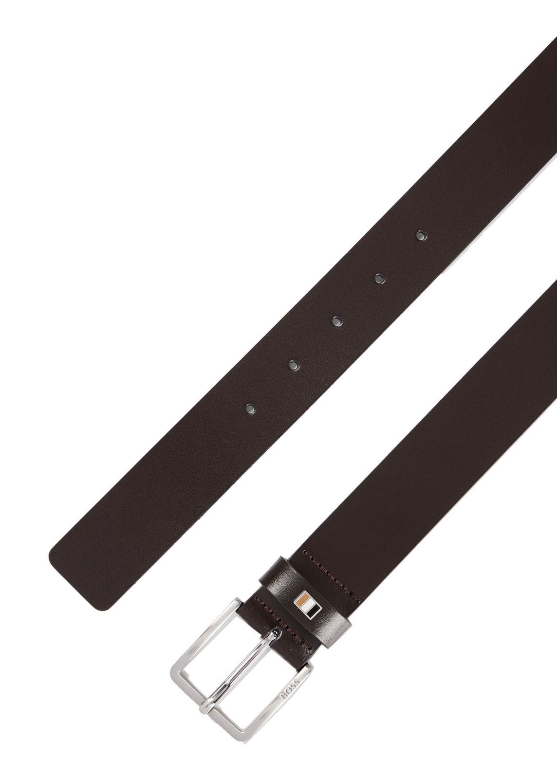 BOSS Ledergürtel Ther-Flag-E Sz35 Leather Belt aus echtem Rindsleder günstig online kaufen