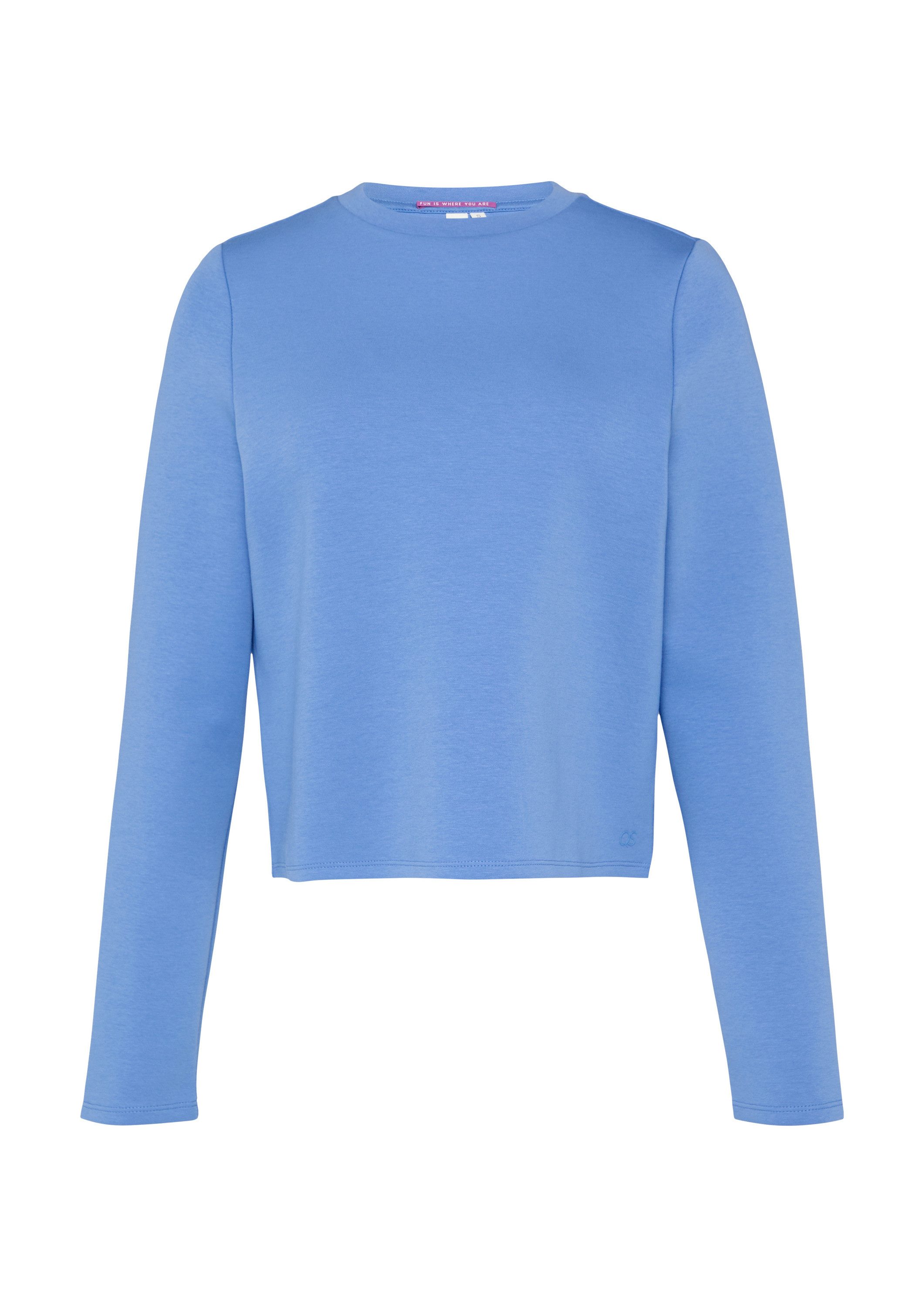 QS Sweatshirt Sweatshirt Verkürztes Sweatshirt aus Interlockjersey günstig online kaufen