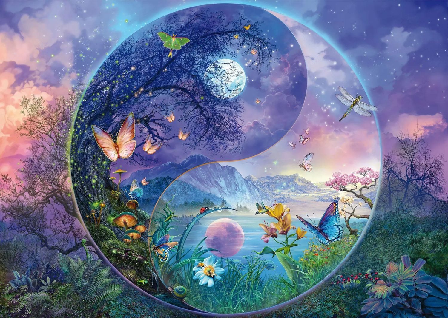 Schmidt Spiele Puzzle Yin & Yang, Fantastische Insektenwelt, 1000 Puzzletei günstig online kaufen