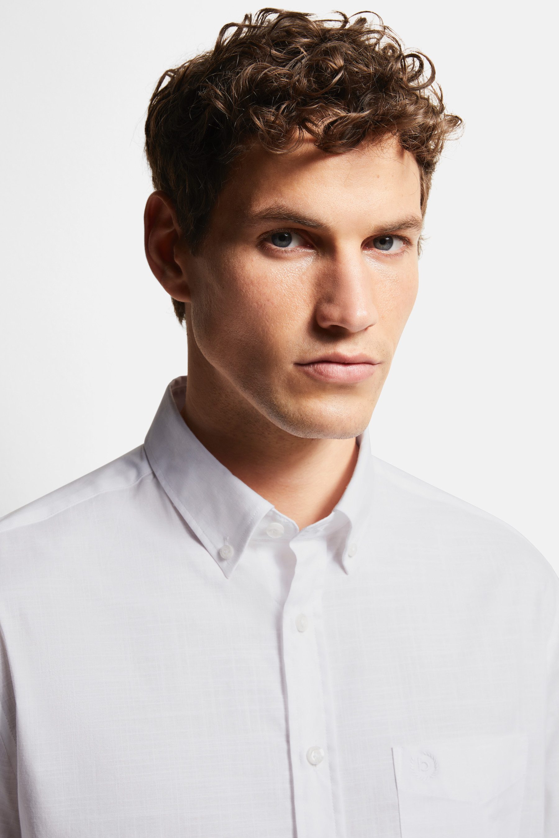 bugatti Kurzarmhemd mit feiner Struktur