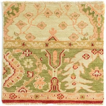 Wollteppich Designer Teppich handgeknüpft rosa, morgenland, quadratisch, Höhe: 6 mm, handgeknüpft