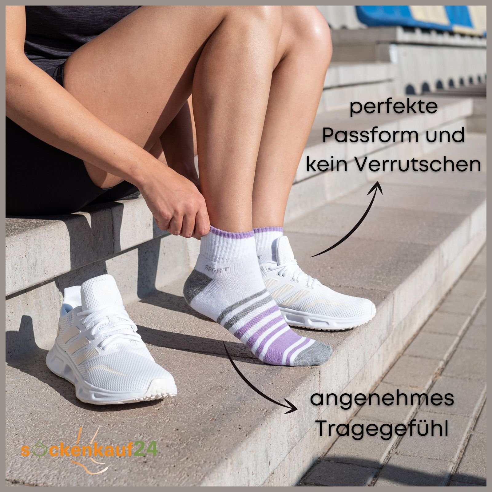 sockenkauf24 Sneakersocken 6 oder 12 Paar Damen Sneaker Socken Sportsocken günstig online kaufen