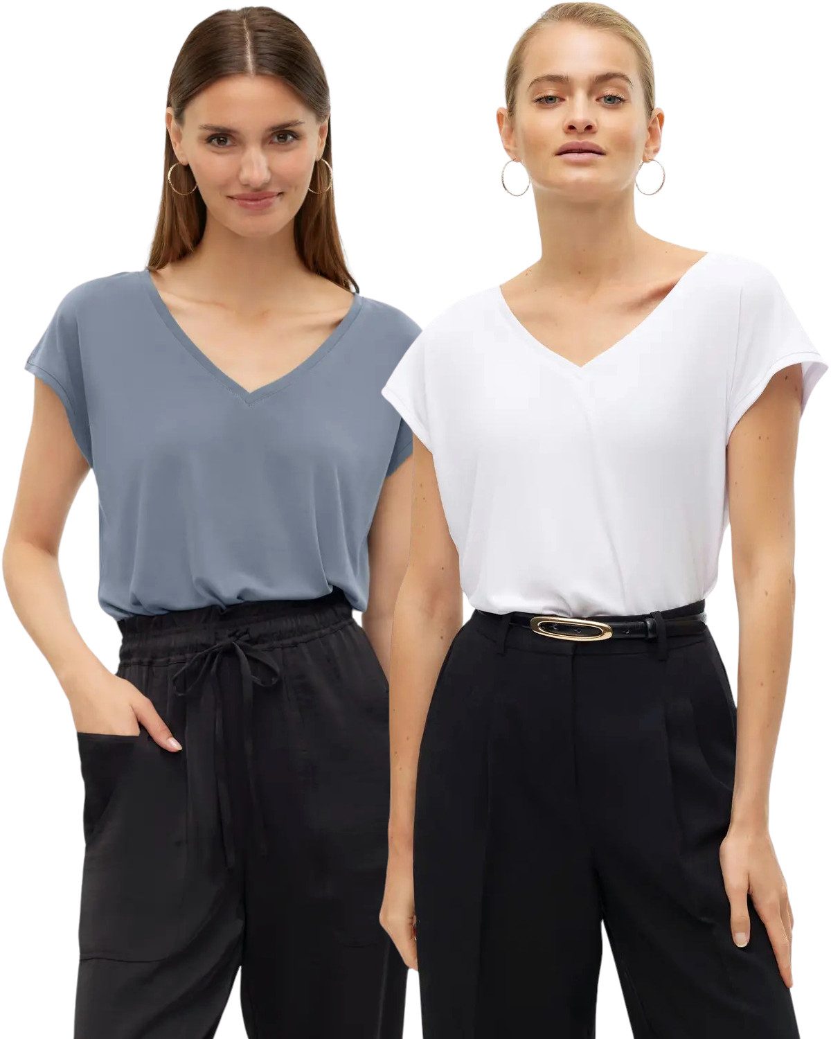 Vero Moda T-Shirt (2er-Pack) Basic Shirt günstig online kaufen