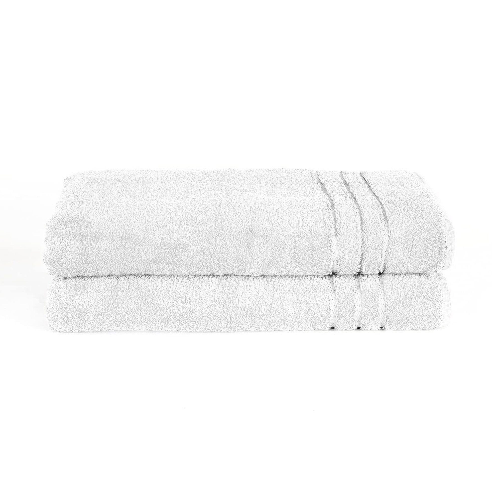 (2-St), %100 Groß, Saunatuch Weich, Saunatücher Baumwolle, Weiß Komfortec Set Schnelltrocknend 70x200 Frottee cm aus