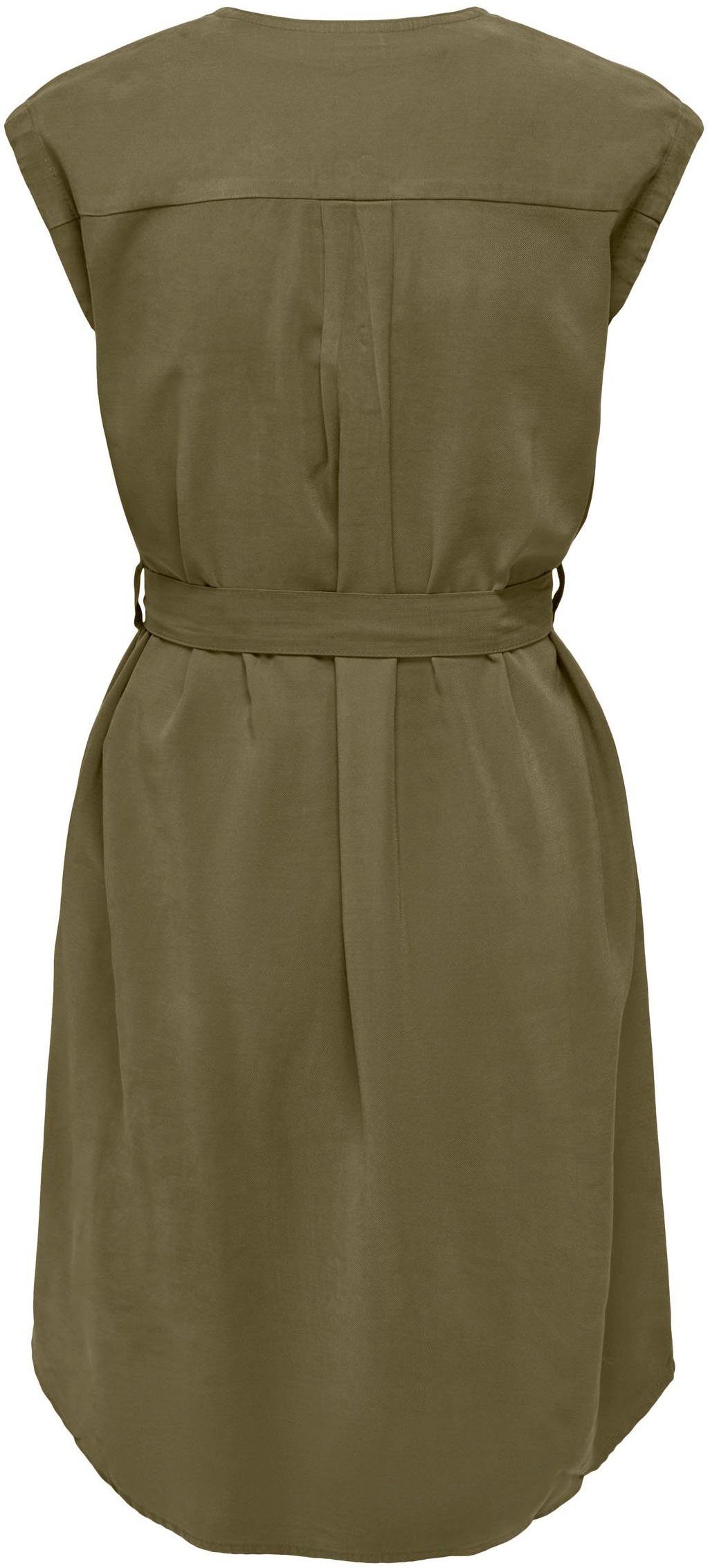 ONLY Minikleid S/L SHORT BELT ONLARIS LIFE Martini Olive PNT DRESS