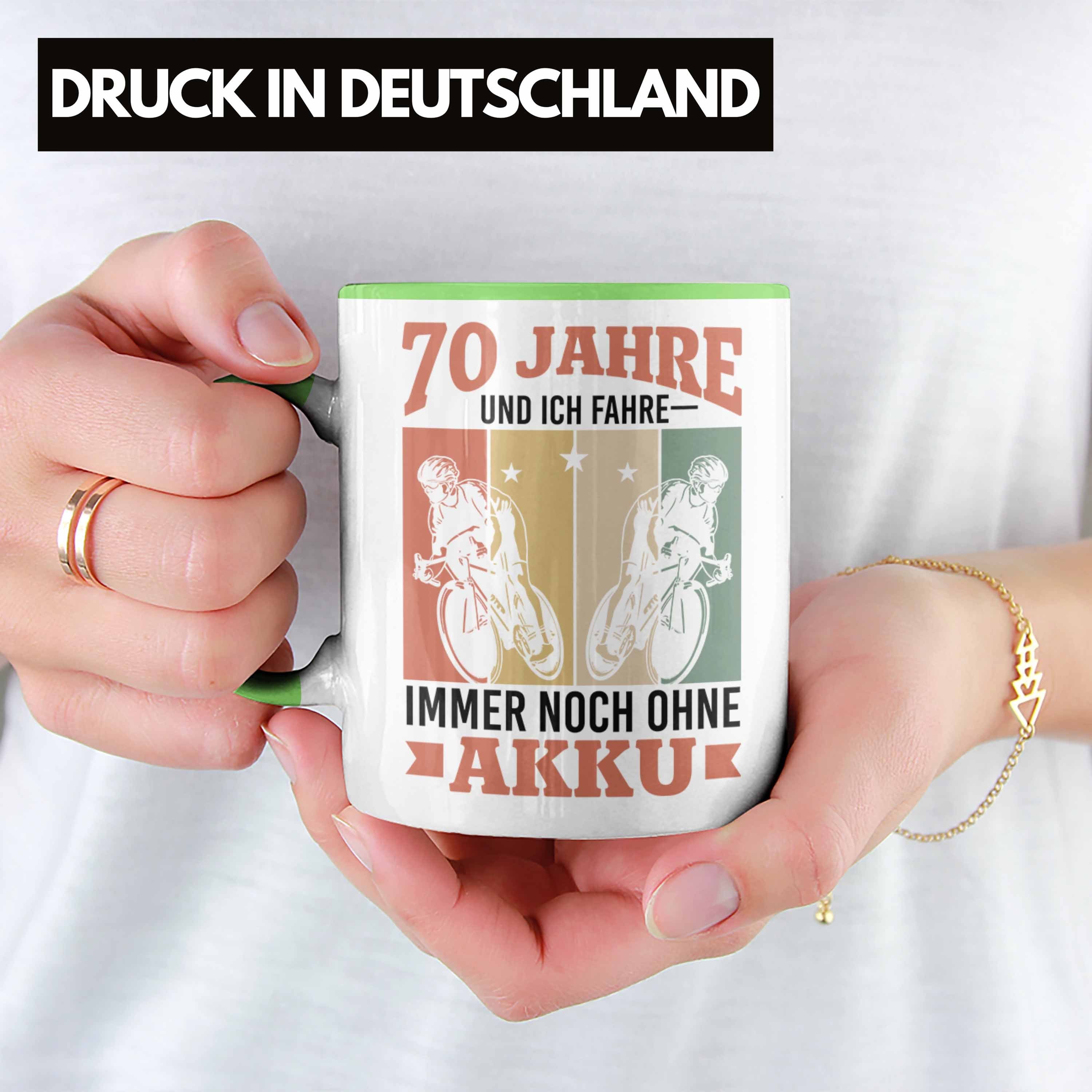 Rennrad Jahre Geschenkidee Ohne Tasse Geschenk - Fahre Rentner Radfaherer für Und Trendation Ich Trendation Noch 70 Tasse Akku Immer Grün