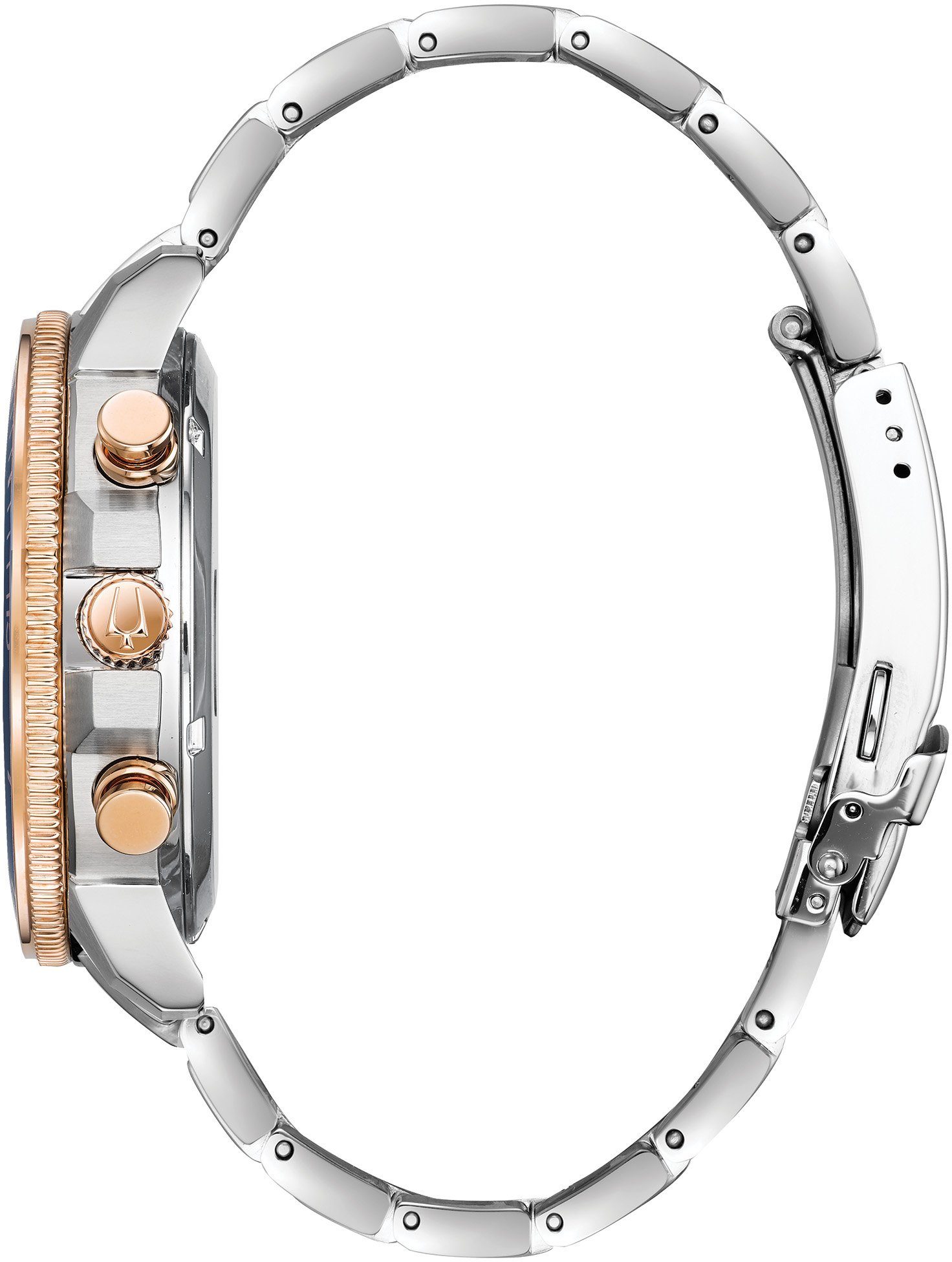 Bulova Chronograph Marine Star 98B301, Armbanduhr, Quarzuhr, Herrenuhr, Edelstahlarmband, Datum