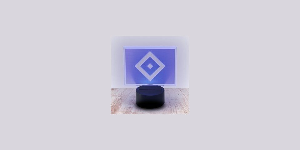 HSV LED Nachtlicht 'Nur Der HSV' - Blaue Beleuchtung Für Echte Fans Mit Dimmer