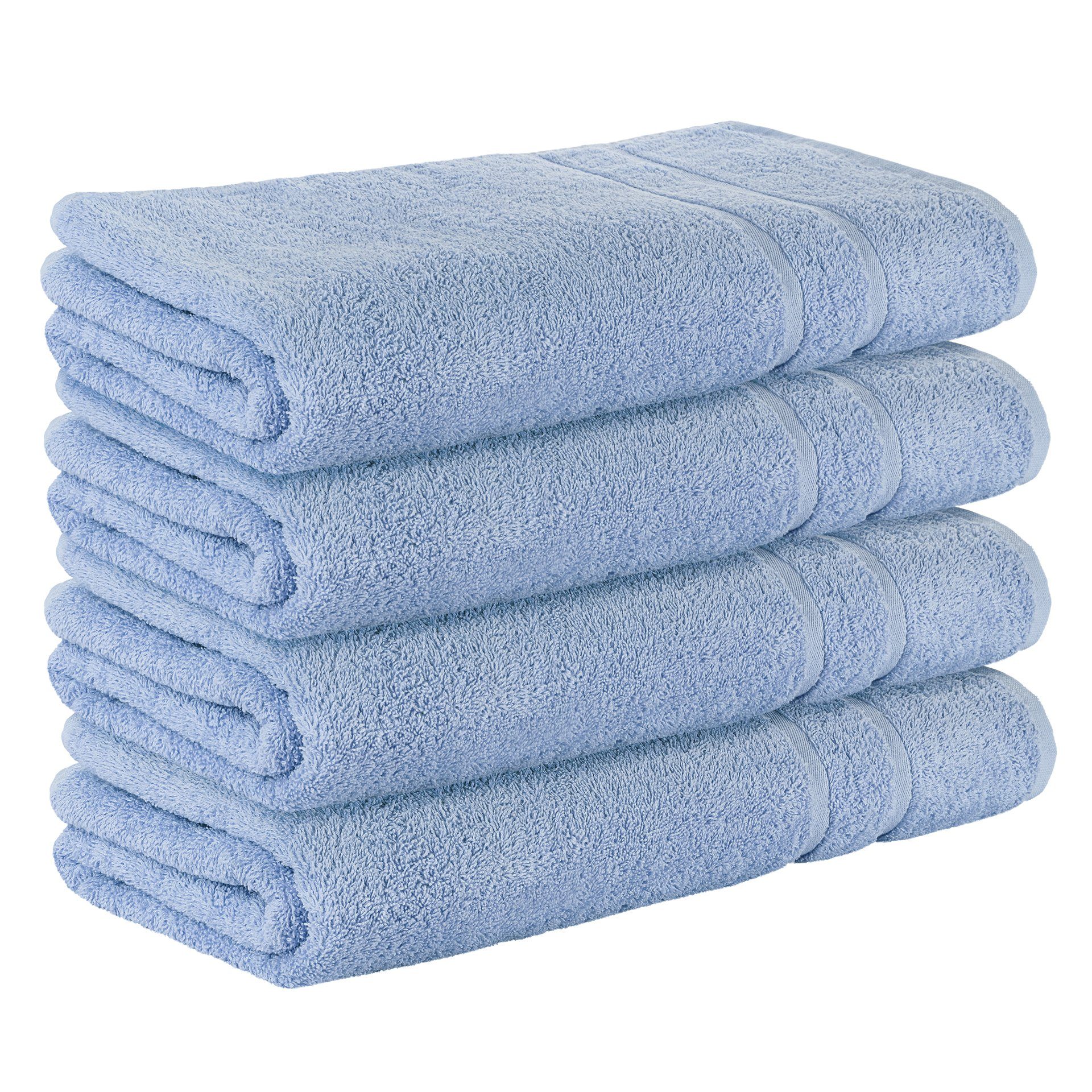StickandShine Saunatuch 4er Set Premium Frottee Saunatücher 80x200 cm HELLBLAU Frottee