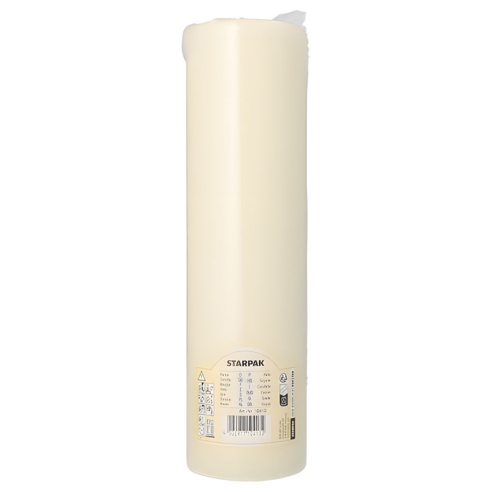 PAPSTAR Stumpenkerze Stumpenkerze Ø 80 mm, 290 mm elfenbein Ivory mit Flachkopf 6 Stk