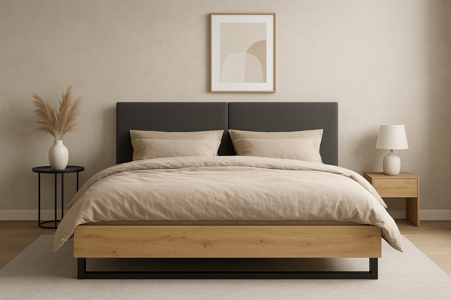 Home affaire Polsterbett PERY Bettgestell 160x200 mit gepolstertem Kopfteil günstig online kaufen