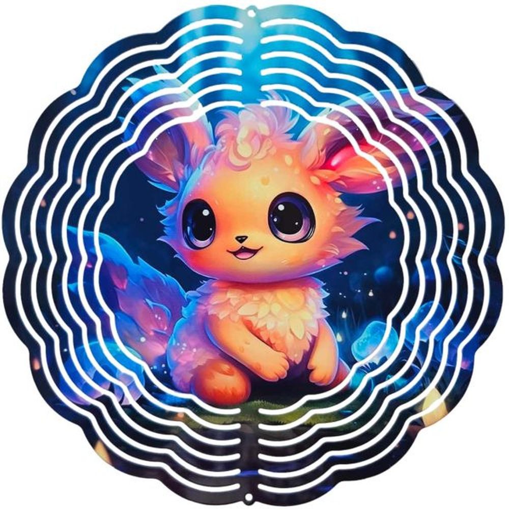 Ladreas Windspiel Edelstahl 3D Windspiel Windspinner 20cm Kleines Monster 1 WI236