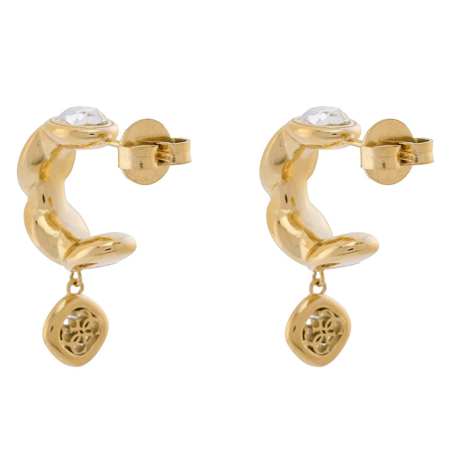 Guess Paar Creolen JUBE05571JWYGT/U, für Damen Multi Crystals Goldfarben