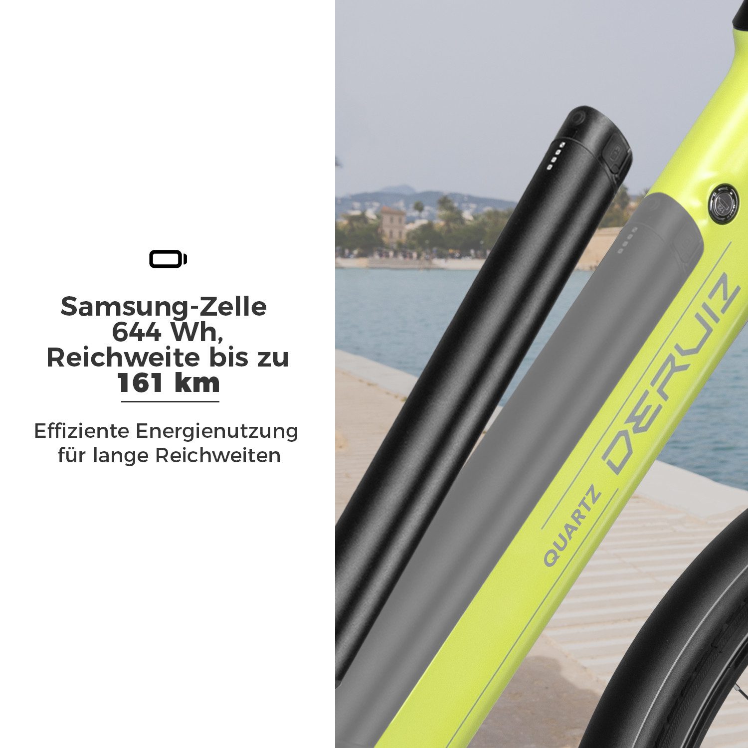 DERUIZ E-Bike Cityrad 28 Zoll für Damen und Herren, Bluetooth+App, Elektrofahrrad 161km, 8 Gang Shimano Altus RD-M310 Schaltwerk, Kettenschaltung, Heckmotor, 644 Wh, (Federgabel mit Lockout, Farb-LCD-Display, Drehmomentsensor), Quartz 2026, nur ca. 24kg, Einheitsgröße: 44cm, Hydr. Scheibenbremsen