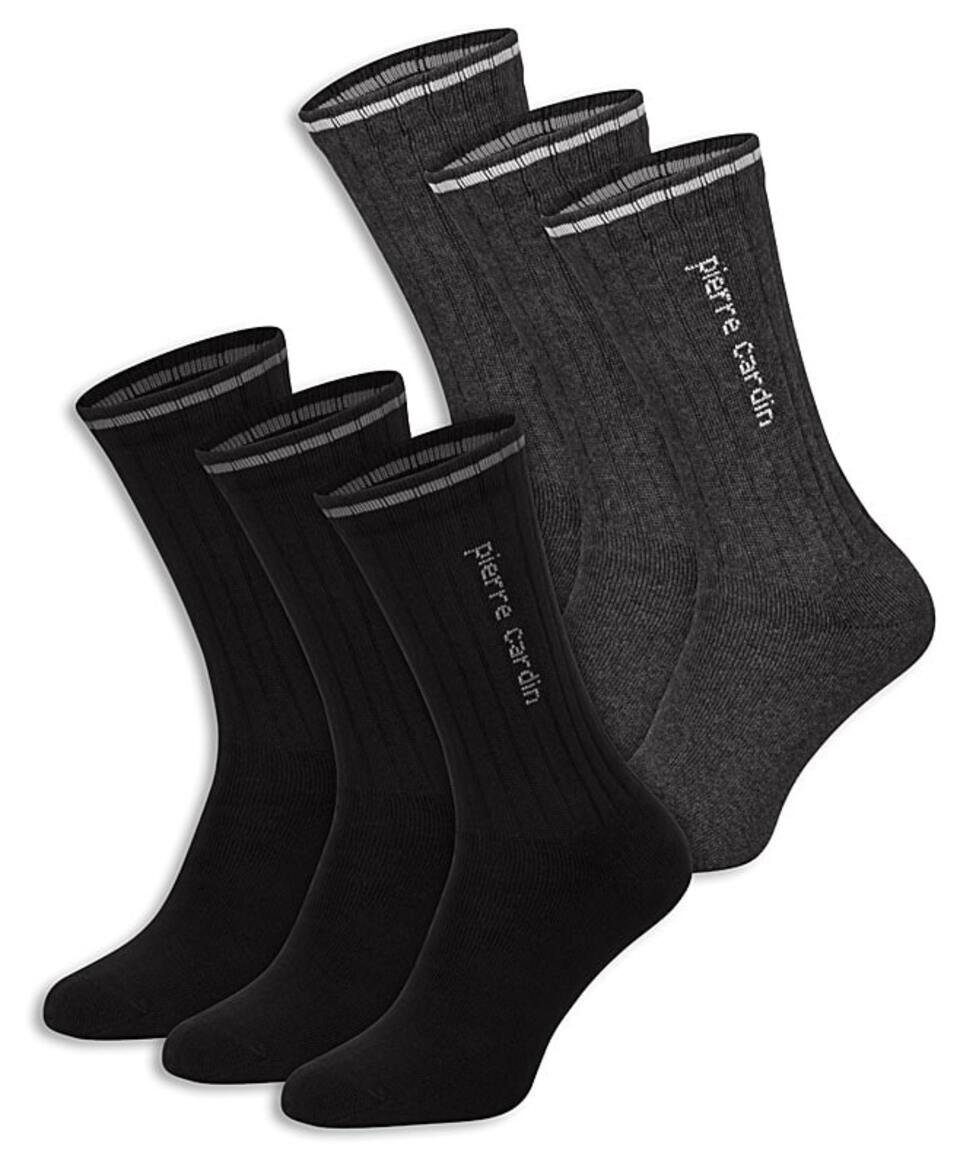 Pierre Cardin Langsocken Socken für Damen & Herren (Set) mit Komfortbund aus Baumwolle Anthra