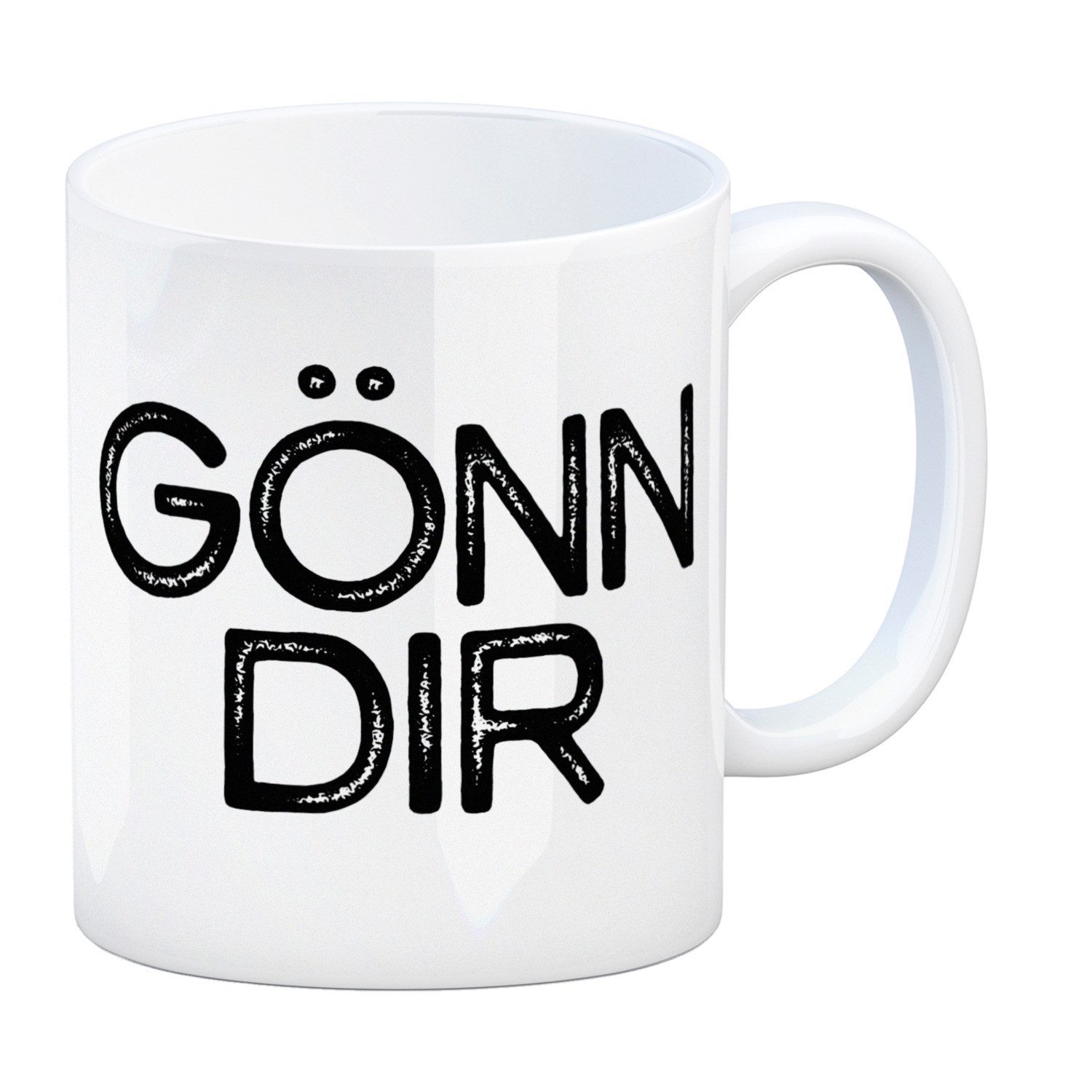 Tasse Kaffeebecher mit Spruch: Gönn dir Kaffeetasse Tasse