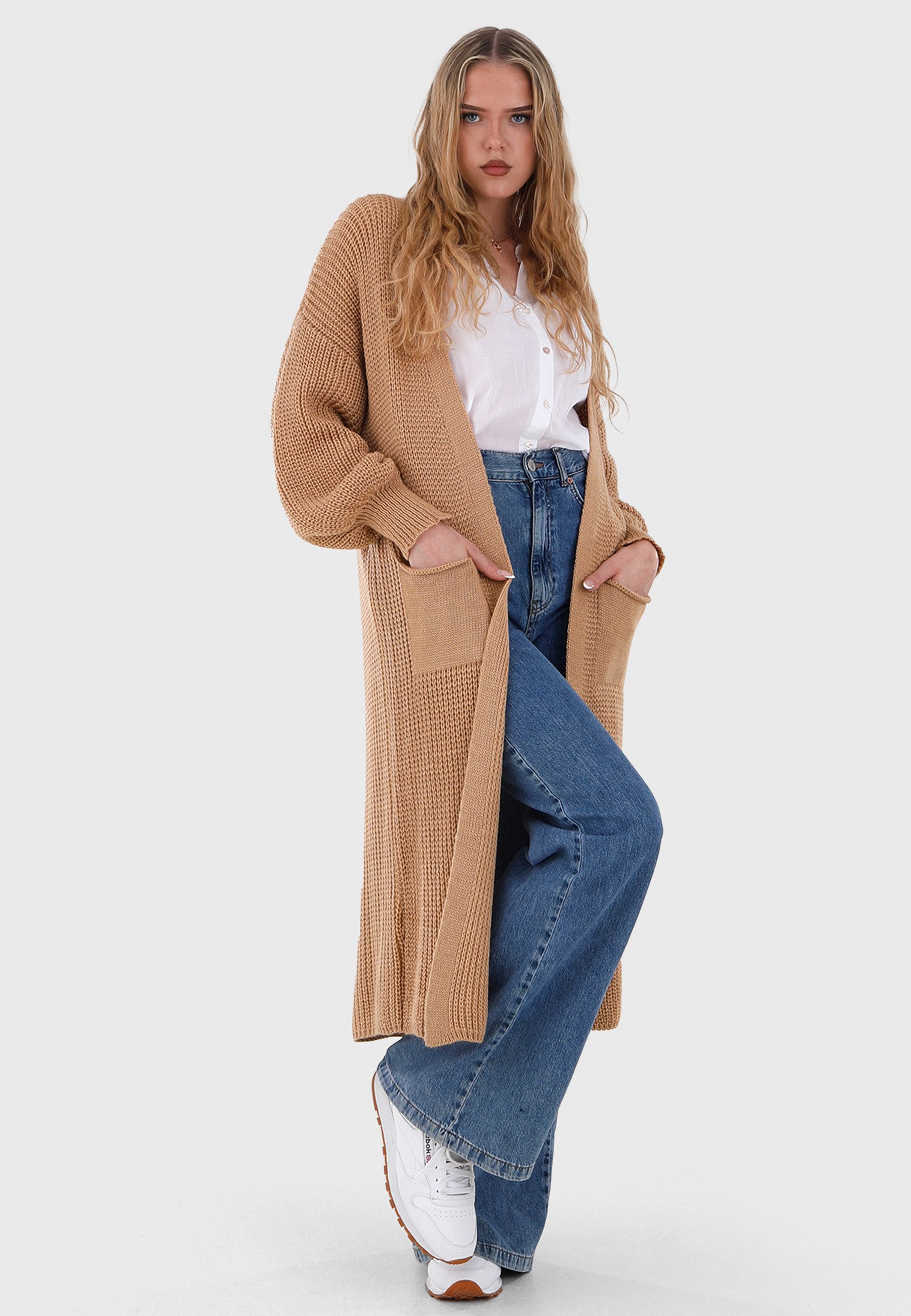 YC Fashion & Style Longstrickjacke Basic günstig online kaufen