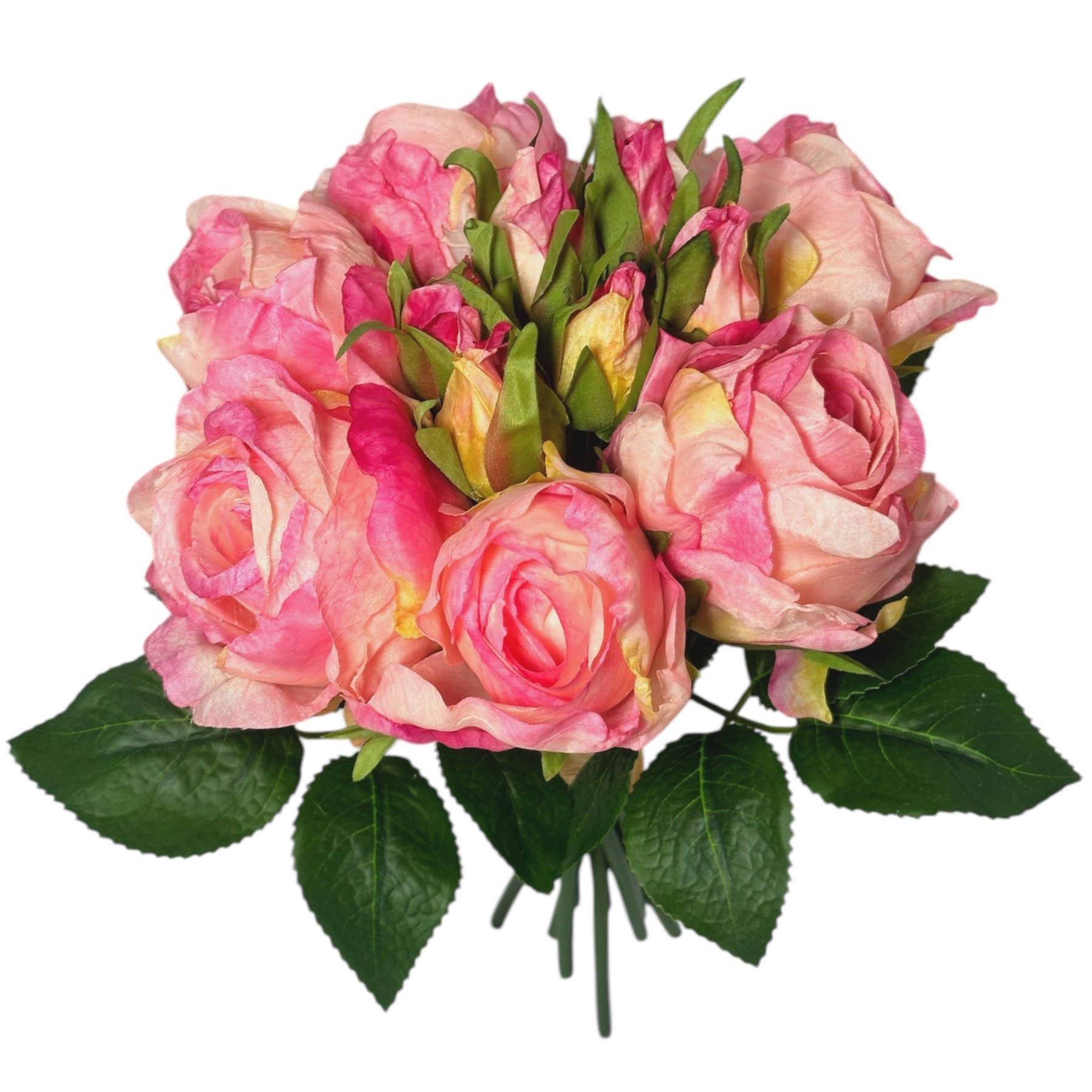 Kunstblumenstrauß Künstlicher Rosenstrauß – gebunden, üppig & realistisch 30cm, Gasper, Höhe 30.00 cm