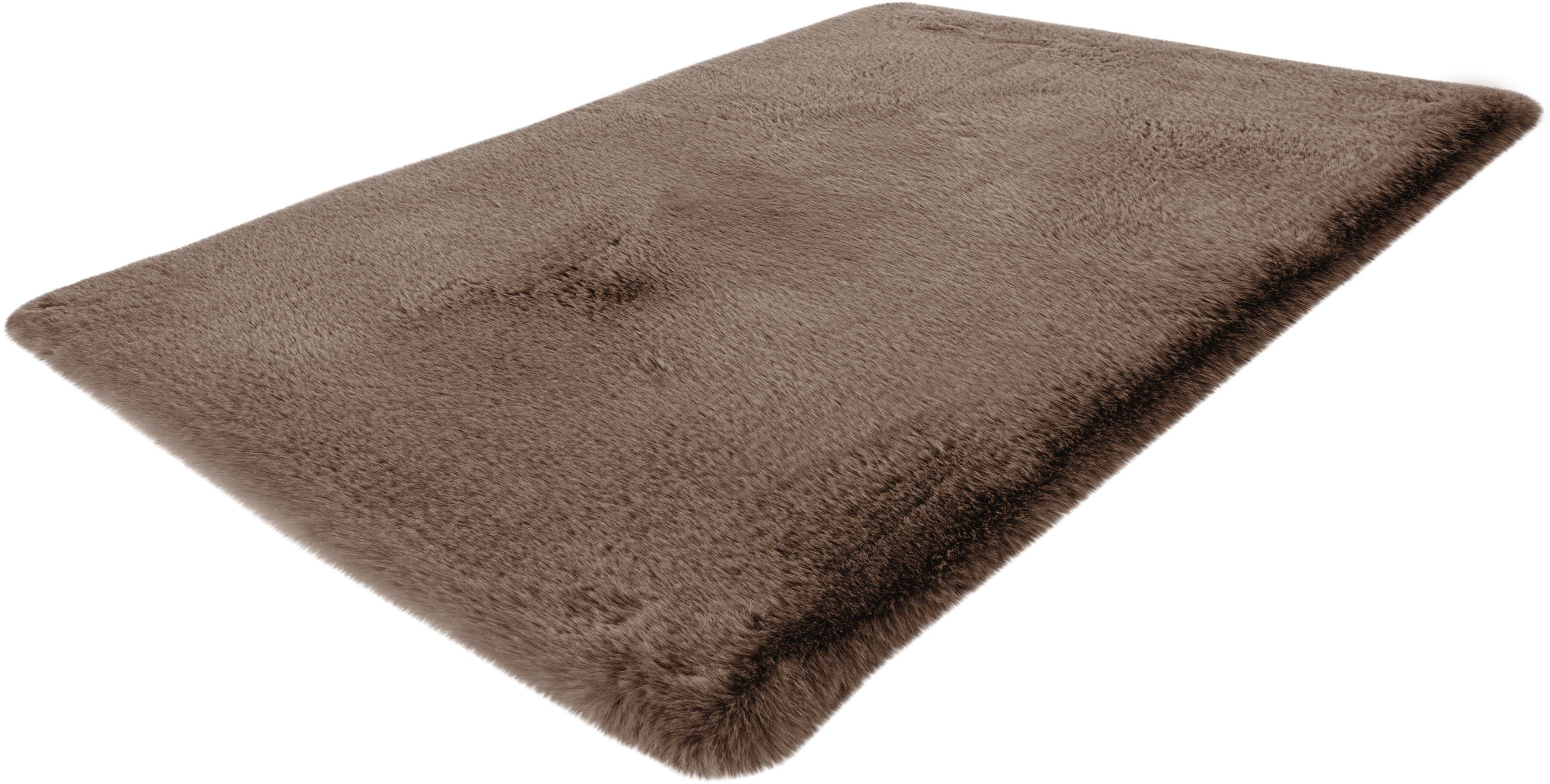 Kayoom Badematte Rabbit, Höhe 22 mm, rutschhemmend beschichtet, fußbodenheizungsgeeignet, Polyester, rechteckig, weiche Kaninchenfell Haptik, Badezimmer, Kinderzimmer, Schlafzimmer