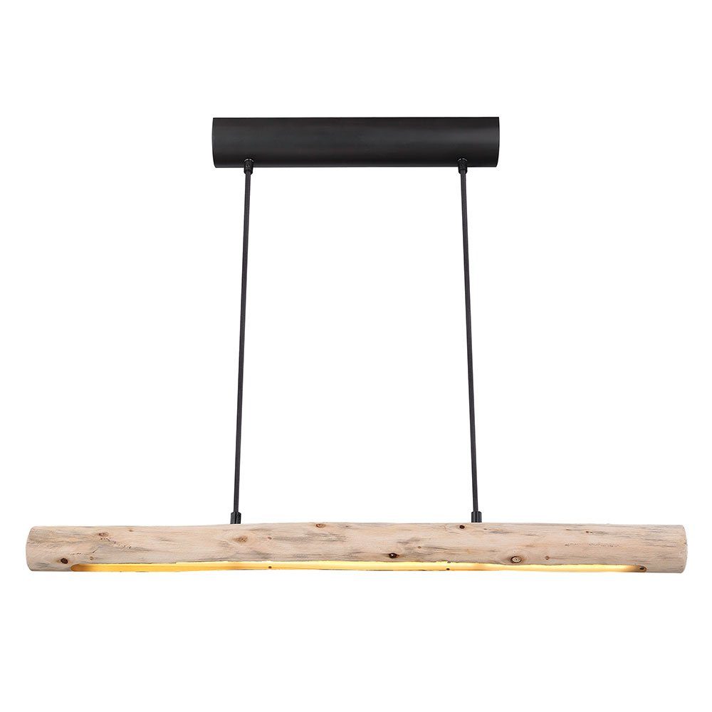 Warmweiß, LED-Leuchtmittel Pendelleuchte Lampe Pendelleuchte, hängend etc-shop verbaut, lang Holz LED fest Holzlampe Holz