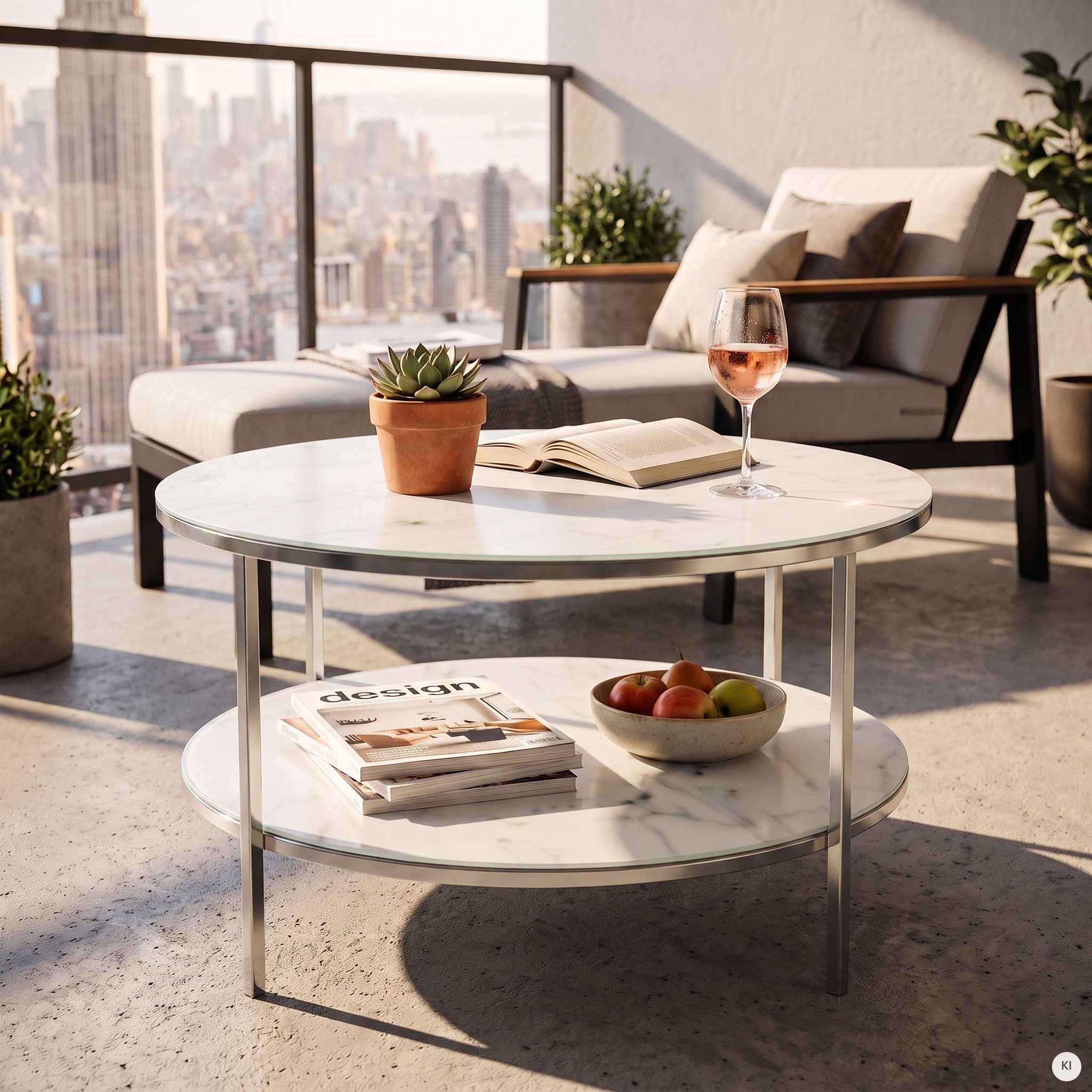 SalesFever Couchtisch Caorle Coffeetable im minimalistischen Stil, Eleganz trifft Stil: Tischplatten in Marmoroptik