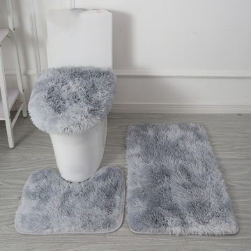 Zeltteppiche Teppich-WC, dreiteiliges Anti-Rutsch-Matten-Badezimmer-Saugnapf-Set, KIKI