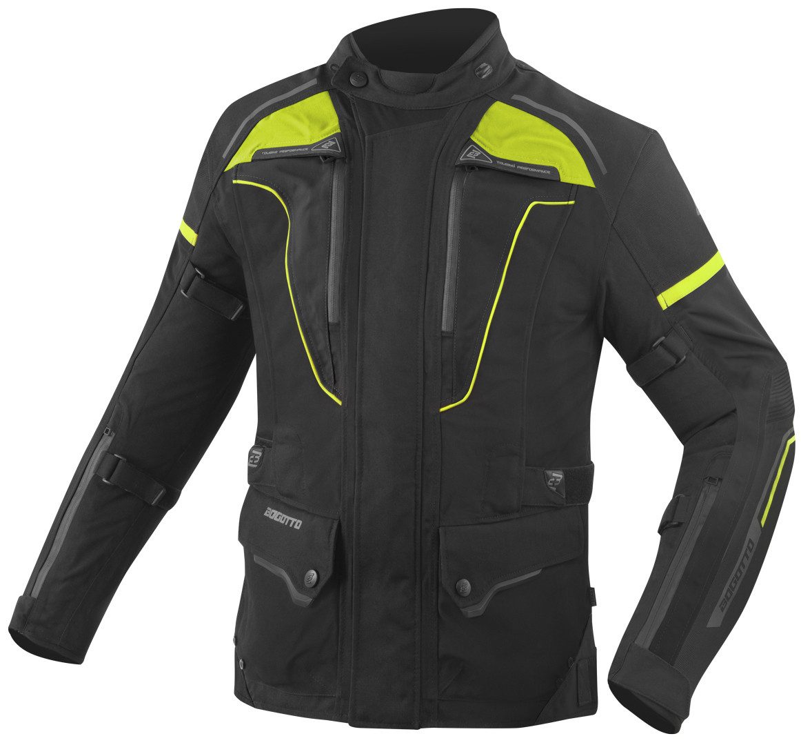 Bogotto Motorradjacke Shado 2in1 wasserdichte Motorrad Textiljacke herausnehmbares Innenfutter,wasserdicht,2-Lagen-Laminat,Ellenboge