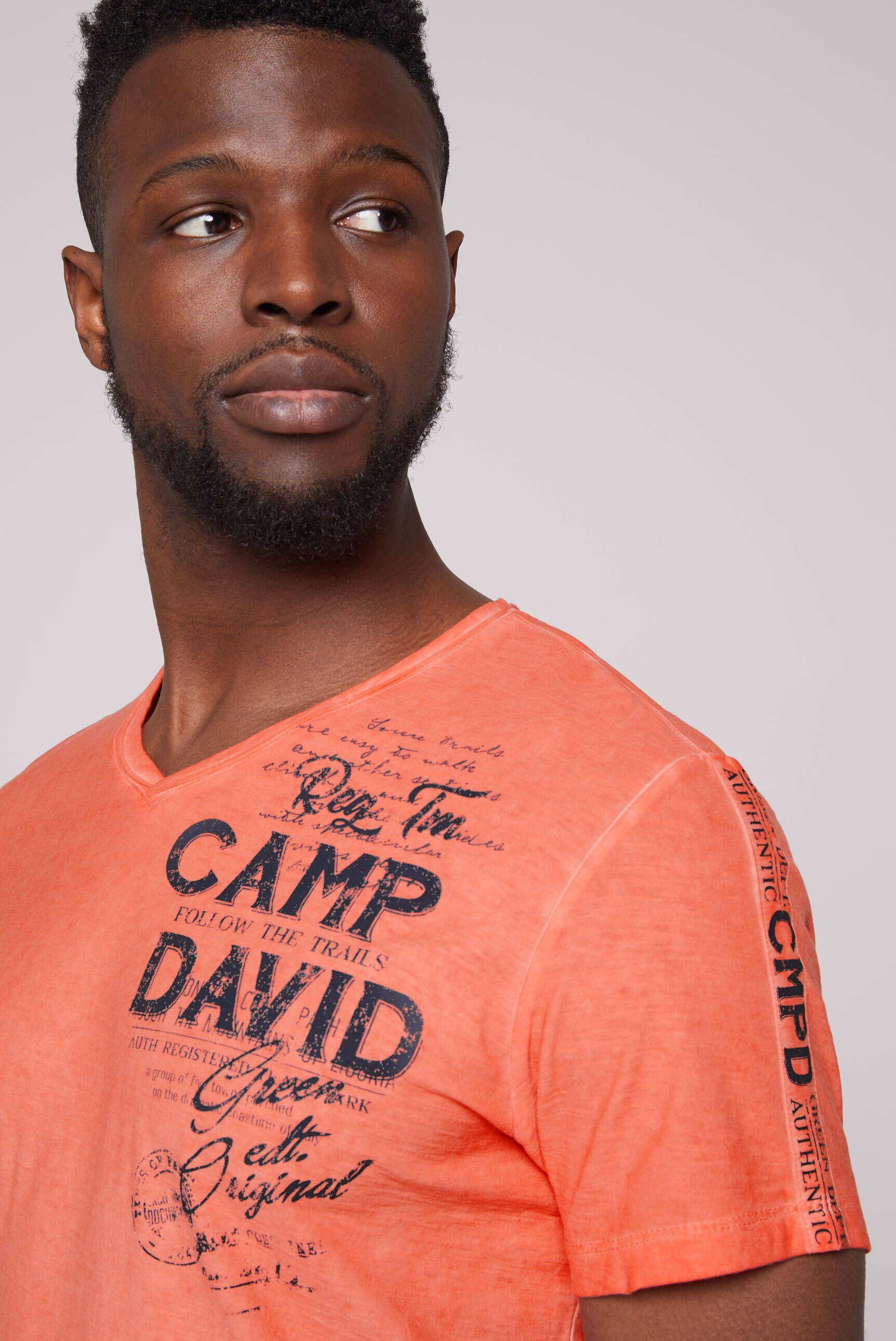 CAMP DAVID Baumwolle aus V-Shirt