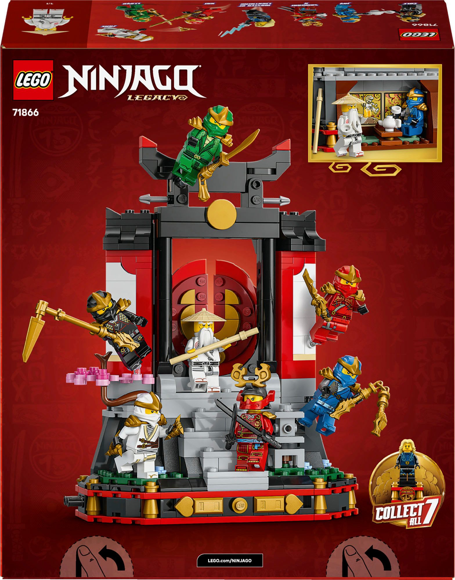 LEGO® 15-jähriges Jubiläum: Ninja-Charaktere zum Ausstellen (71866) Konstruktionsspielsteine, (447 St), LEGO Ninjago; Made in Europe