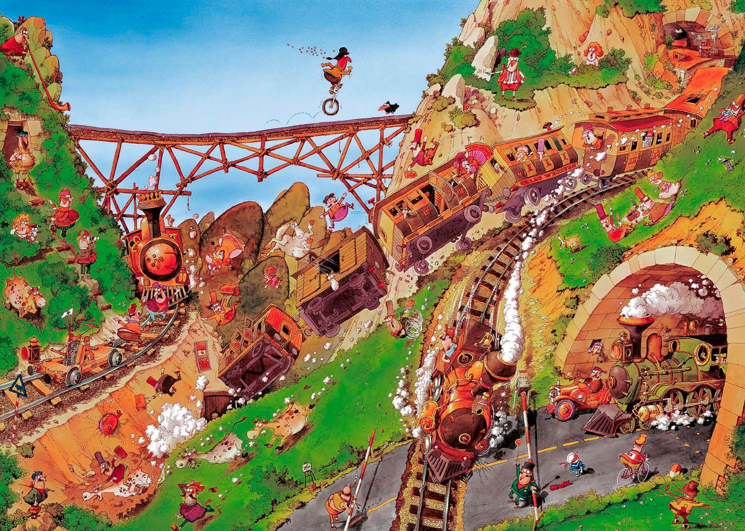 HEYE Puzzle Getaway Car Fred / Wanted!, 1000 Puzzleteile, Made in Germany günstig online kaufen