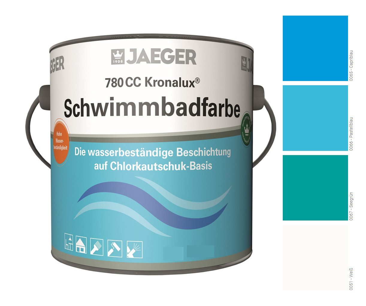 Jaegerlacke Lack Kronalux Schwimmbadfarbe 780cc Poolfarbe günstig online kaufen