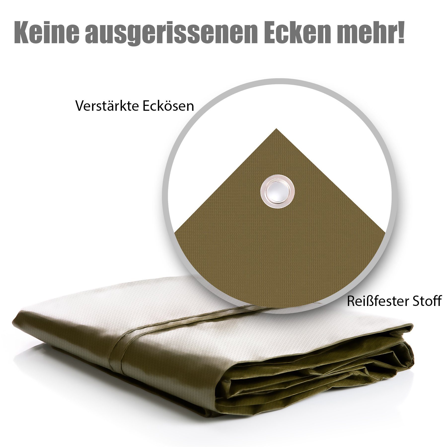 BigDean Schutzplane Abdeckplane 3x4m 90g/m² wasserdicht (Packung, 1-St., Abdeckplane), Wasserdichte Allzweckplane, Abdecken, UV-Witterungsbeständig