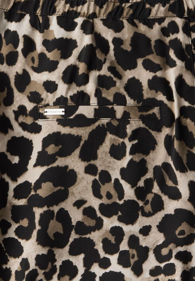 STREET ONE Stoffhose – Gemusterte Wide günstig online kaufen