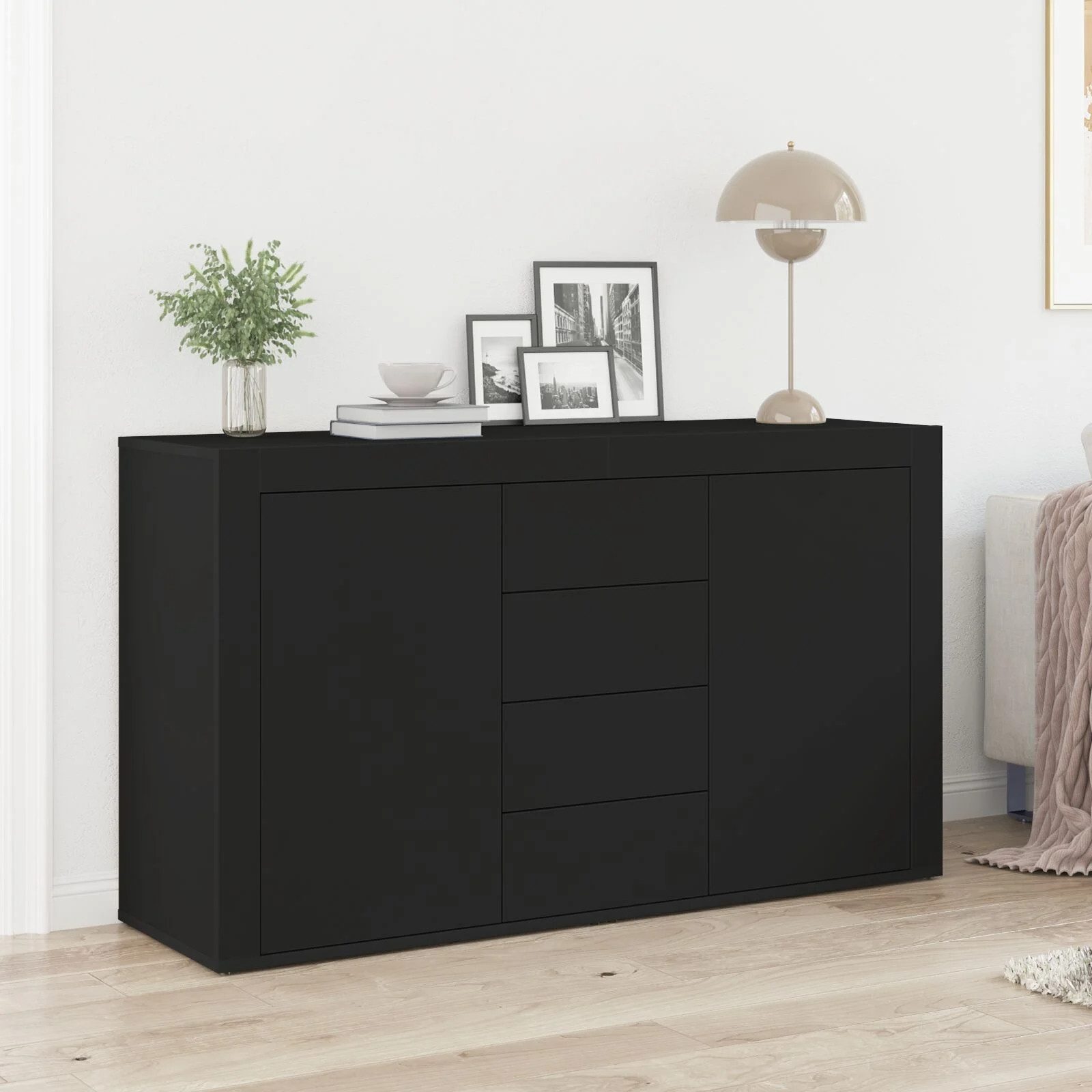 Nettlife Sideboard Weiß Holz 120 x günstig online kaufen