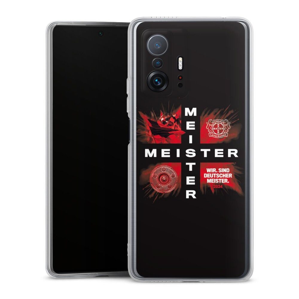 DeinDesign Handyhülle Bayer 04 Leverkusen Meister Offizielles Lizenzprodukt, Xiaomi 11T 5G Silikon Hülle Bumper Case Handy Schutzhülle