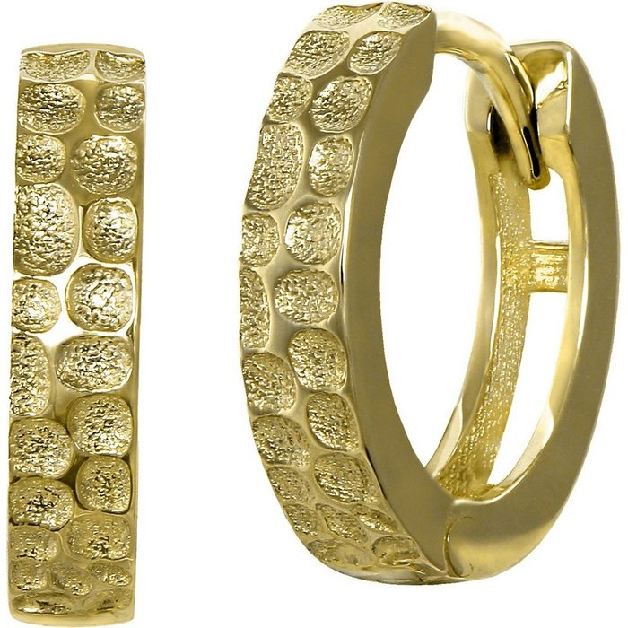 GoldDream Paar Creolen GoldDream Creole Muster 13mm Ohrring (Creolen) Damen Creolen Muster aus 333 Gelbgold - 8 Karat Farbe: gold