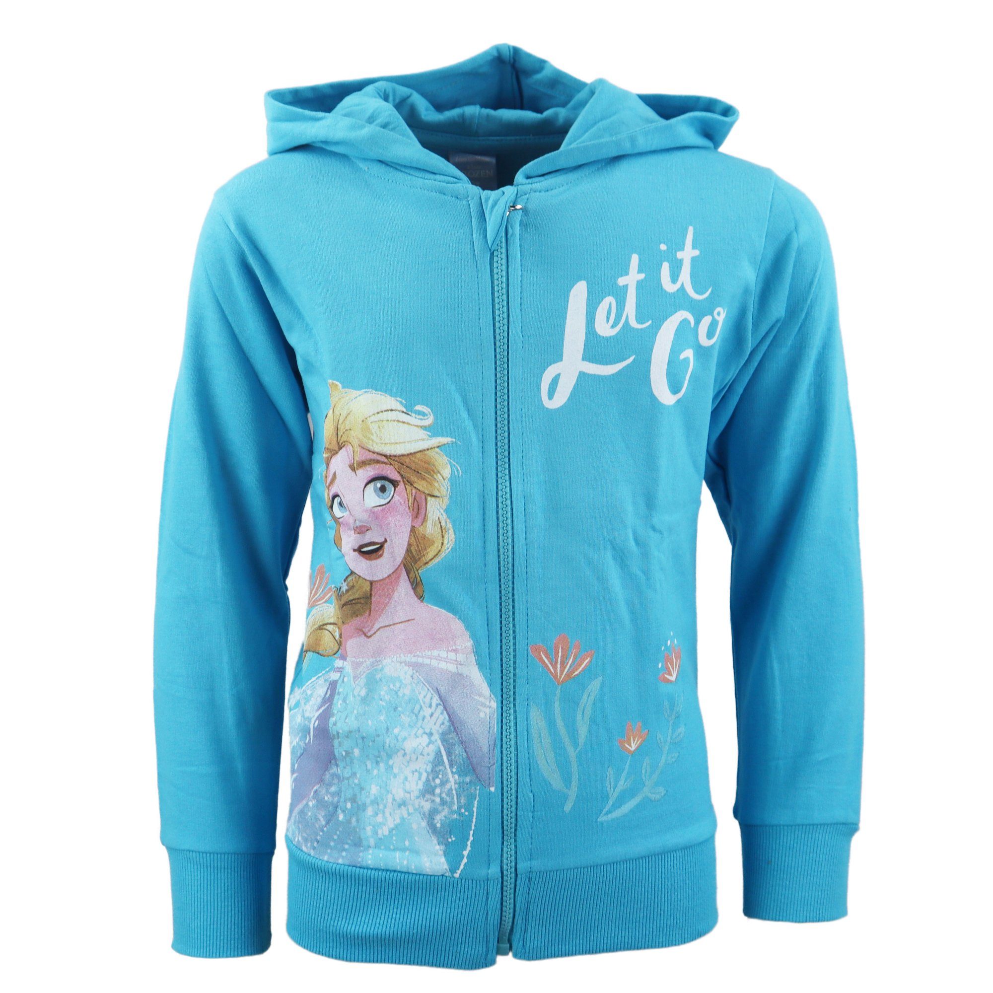 Disney Frozen Hoodie Die Eiskönigin Elsa Mädchen Kinder Kapuzen Pullover Gr. 104 bis 134, 100% Baumwolle | Sweatshirts
