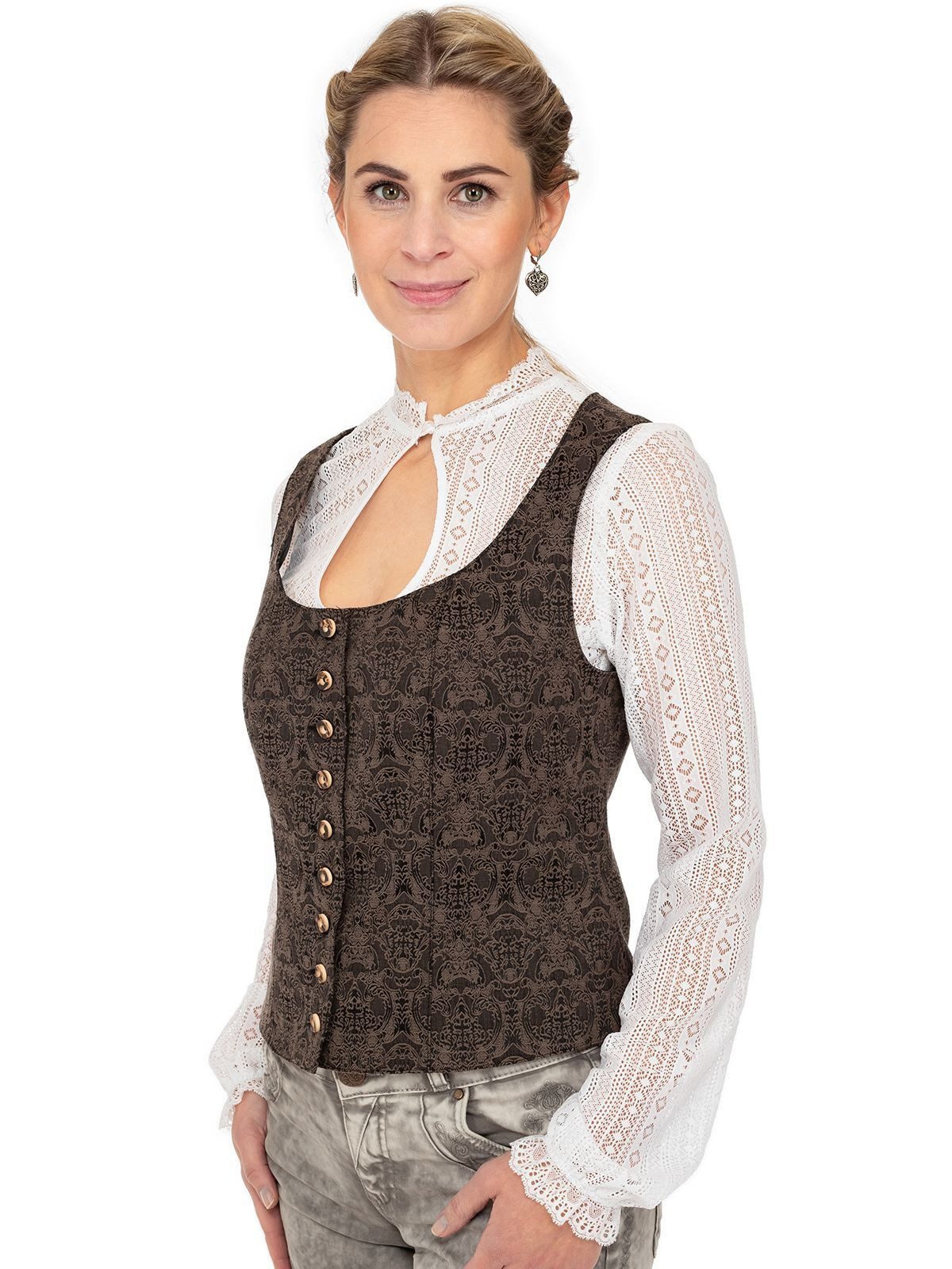 Gipfelstürmer Trachtenbluse 453001-3549 (1-tlg) günstig online kaufen