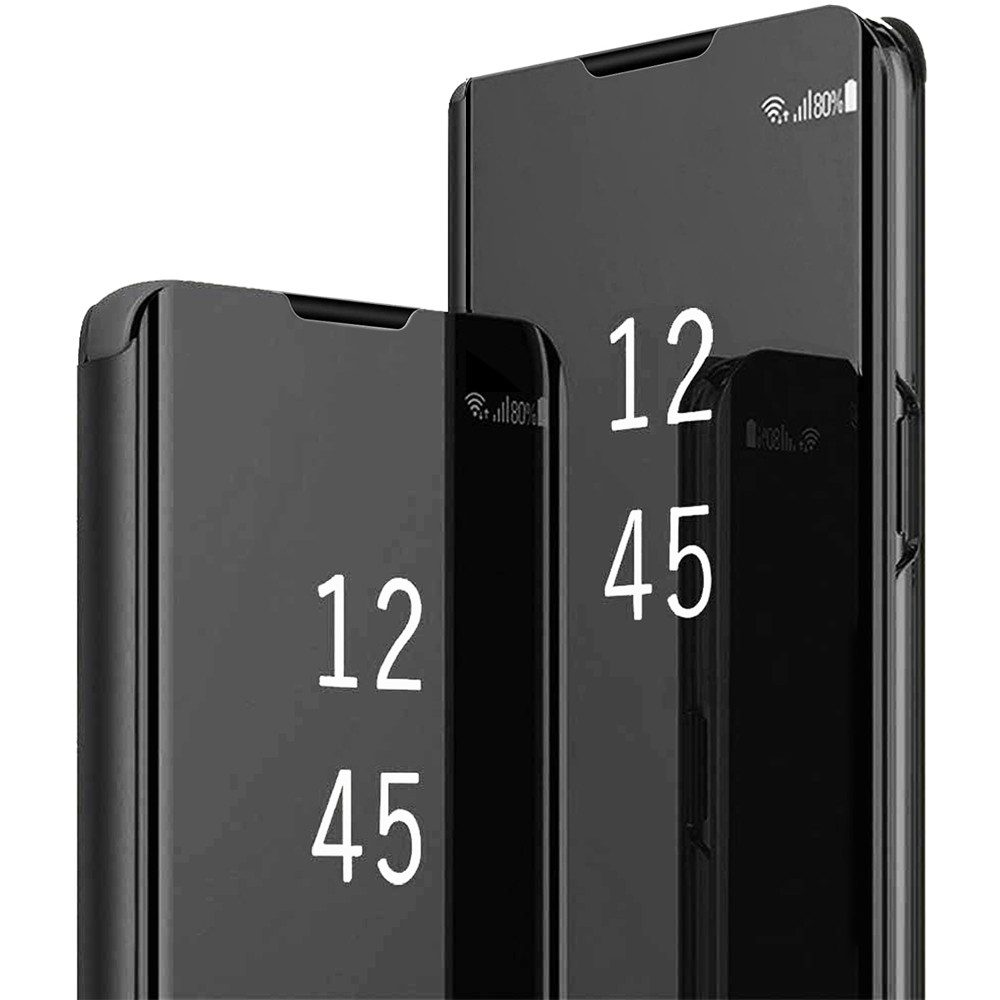 FITSU Handyhülle Spiegel Hülle für Samsung Galaxy S24 FE Handytasche 6,7 Zoll, Schlanke Klapphülle, elegantes Flipcase, Handyhülle mit Standfunktion