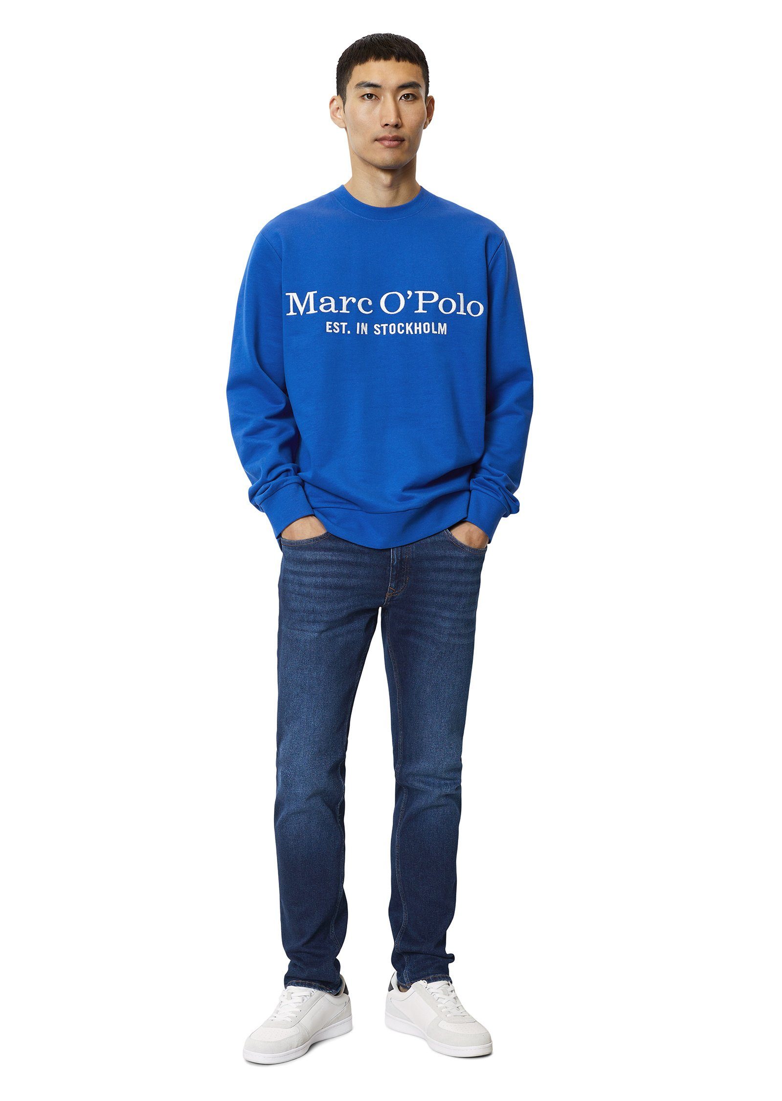 Marc O'Polo Sweatshirt aus blau Bio-Baumwolle reiner
