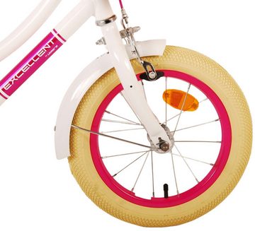 Volare Kinderfahrrad Kinderfahrrad Excellent für Mädchen 14 Zoll Kinderrad in Weiß Fahrrad