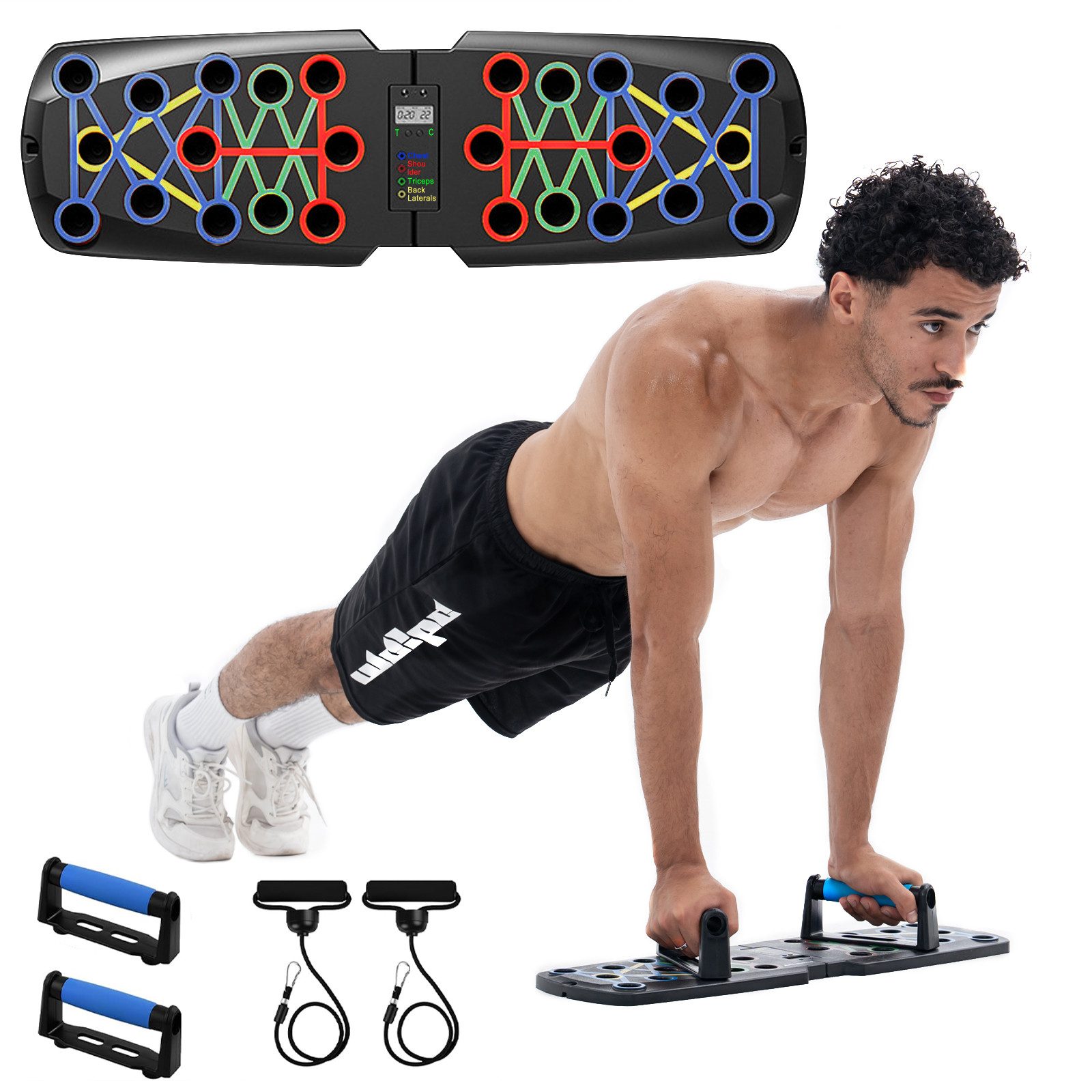 Liegestützgriffe Liegestützgriffe Set Mit Widerstandskabel Homeworkout 16in1