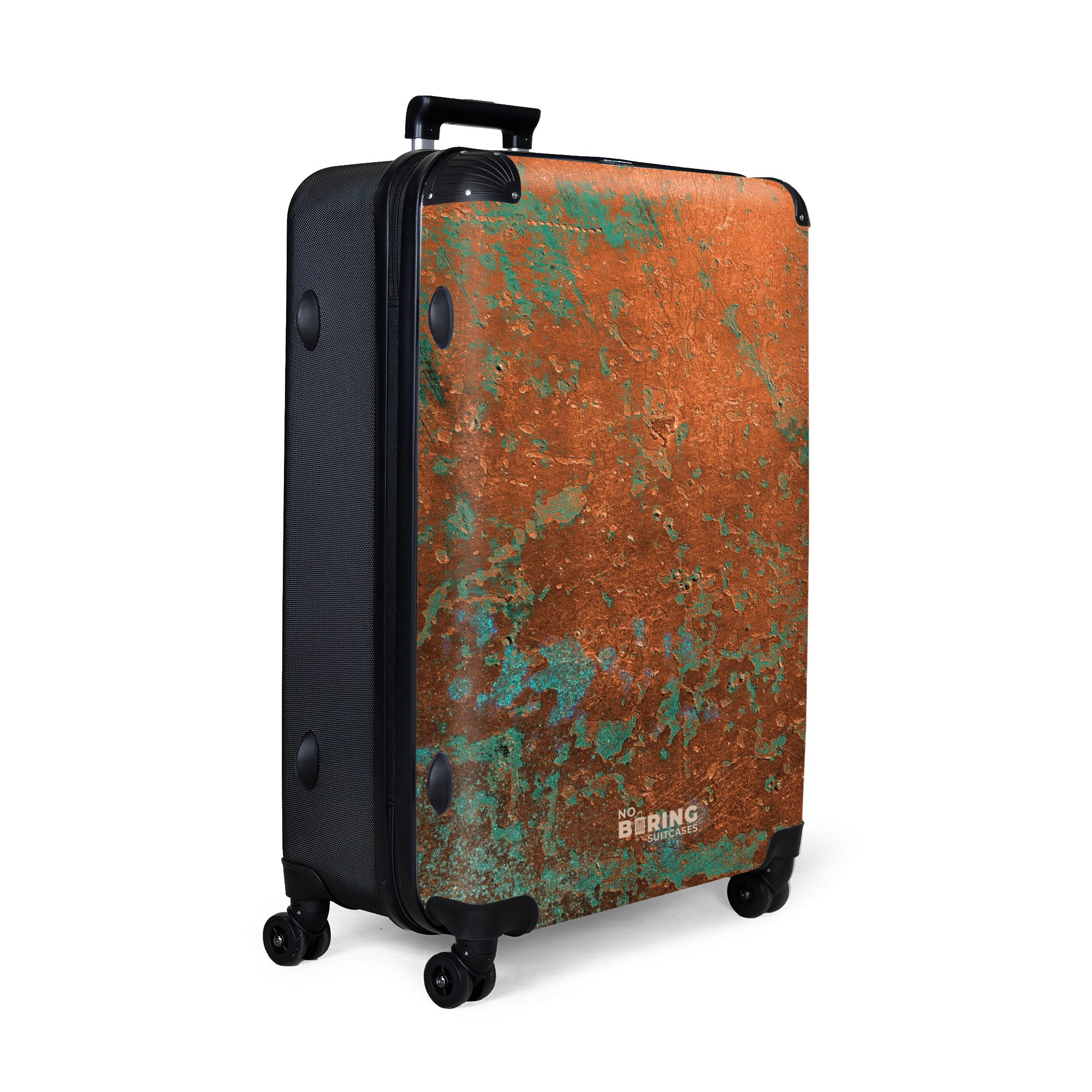 NoBoringSuitcases.com© Hartschalen-Trolley Rost und Kupferblau in günstig online kaufen