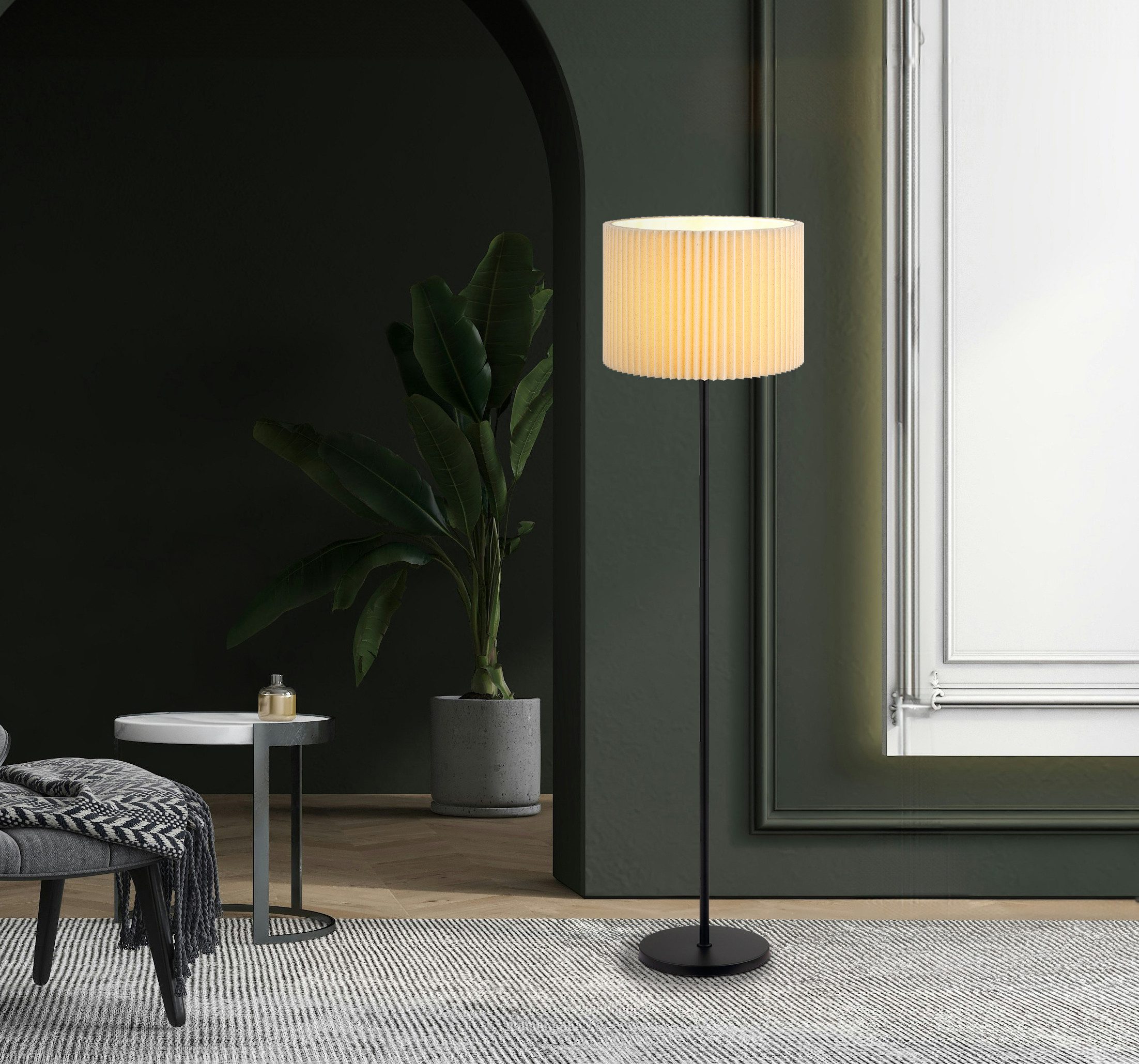 GLOBO LIGHTING Stehlampe PAGE, ohne Leuchtmittel, Stehlampe Wohnzimmer Schlafzimmer Flur Design-Leuchte
