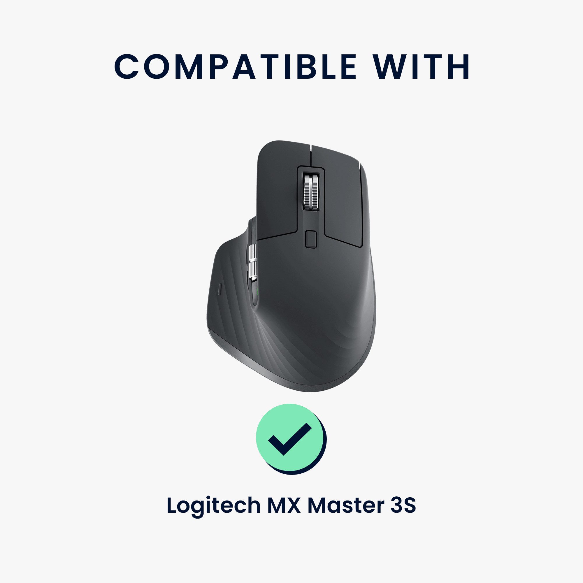 kwmobile Mausfüße Gaming Maus Grip Tape für Logitech MX Master 3S (1-St), Maus Rutschfestes Griffband für PC Maus Schwarz