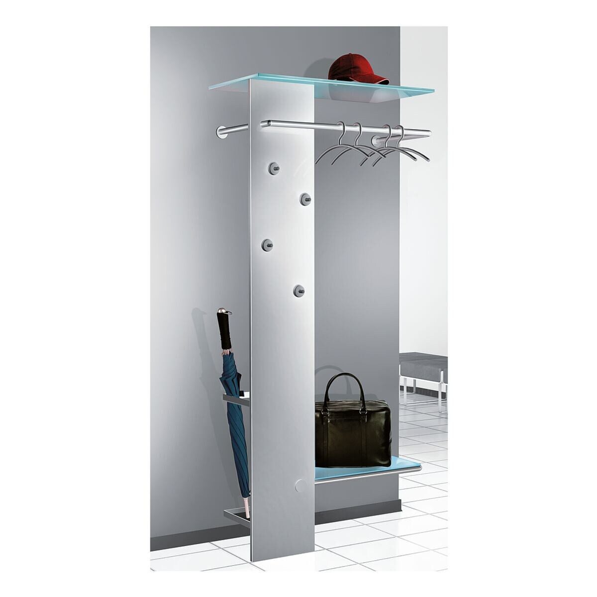 KERKMANN Garderobe Kent, Taschen- und Hutablage aus satiniertem Glas günstig online kaufen