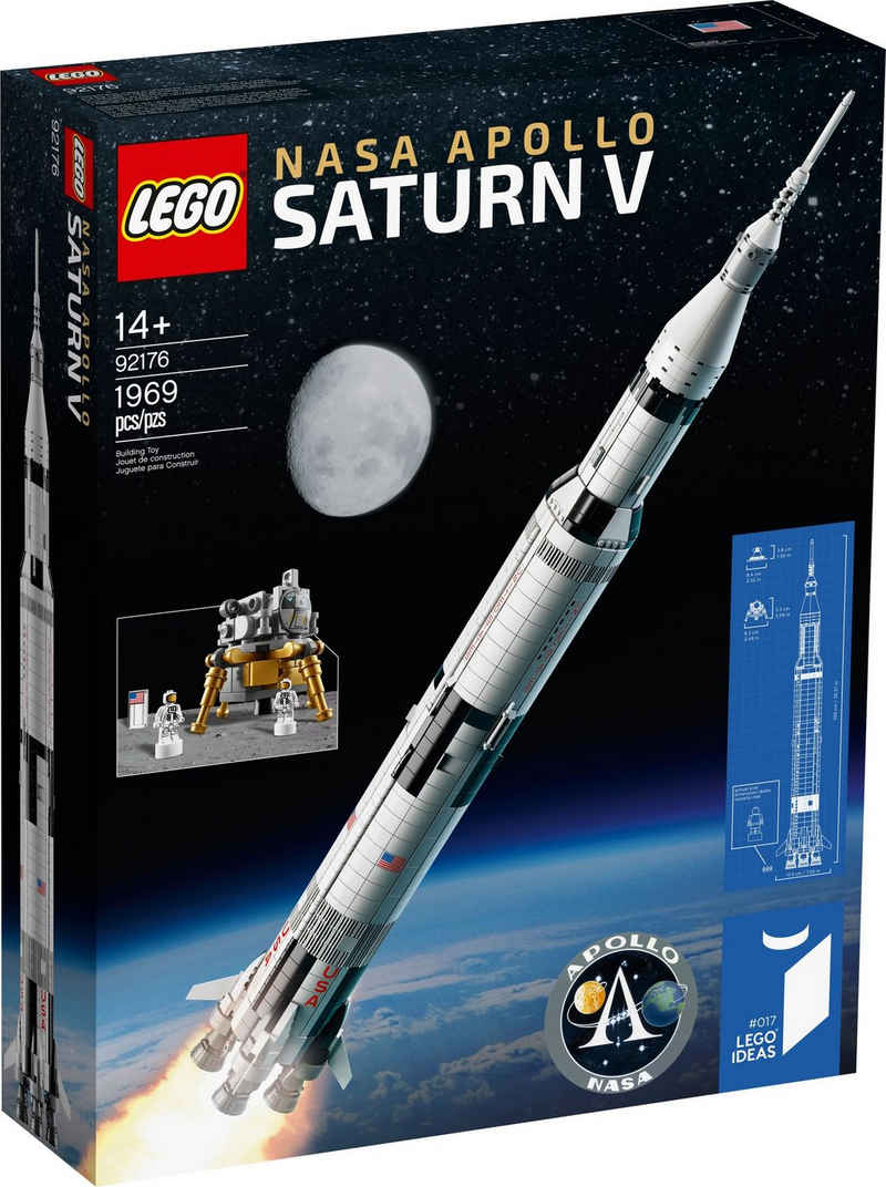 LEGO® Konstruktionsspielsteine LEGO® Ideas - Nasa Apollo - Saturn V (2020), (Set, 1969 St)