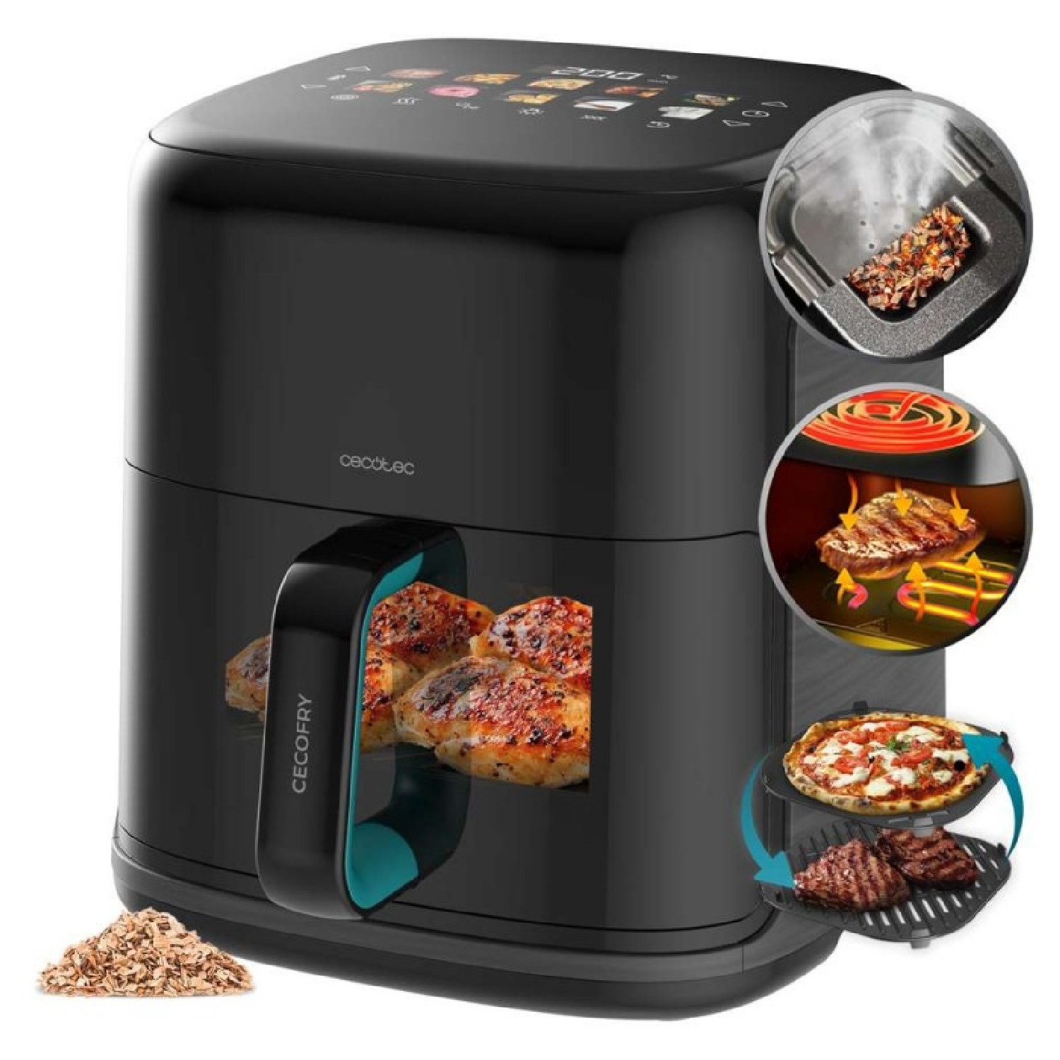 Cecotec Heißluftfritteuse, 2200 W, Cecofry&Smokin'Prime 6500